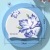 Flower Pattern Swimming Cap Silicone Bathing Cap Swimming Accessories Diving Cap  Swim Pool