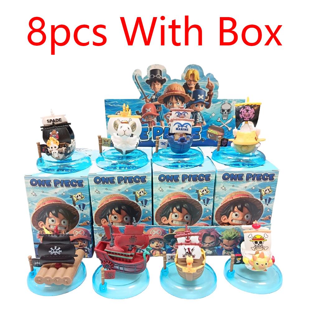 One Piece Anime Modell 8: One Piece Schiff Sun Merry Blackbeard Auto-Ornament Handgefertigt Blind Box