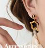 Retro Asymmetrical Enamel Titanium Steel Dangle Earrings - Exaggerated Personalized Accessories