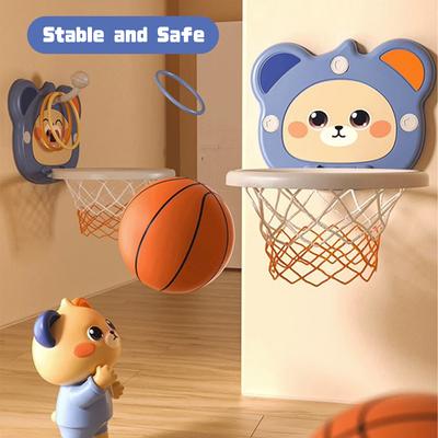 Basketballkorb für Kleinkinder und Kinder, für den Innenbereich, höhenverstellbar, platzsparend, Basketballzubehör, Training
