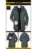 Men's Winter Hooded Mid-Length Cotton Coat for Seniors - Thick, Plus Size Padded Jacket