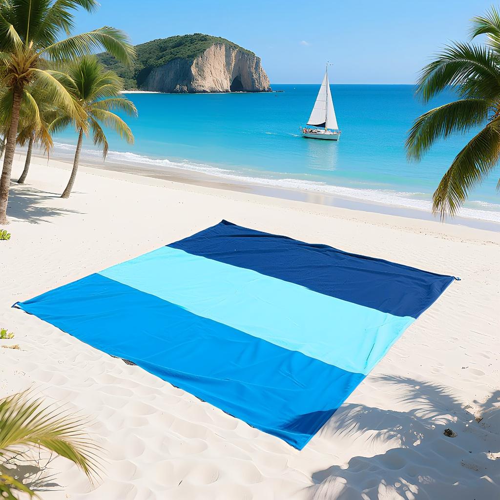 Outdoor Beach Blanket 4-7 Person Extra Large Lightweight Sandproof Beach Mat Large Picnic Mat Suitable for Beach Travel Camping Hiking