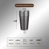 Gold Retro Double-Walled Insulated 304 Stainless Steel Water Cup with Diamond Texture 