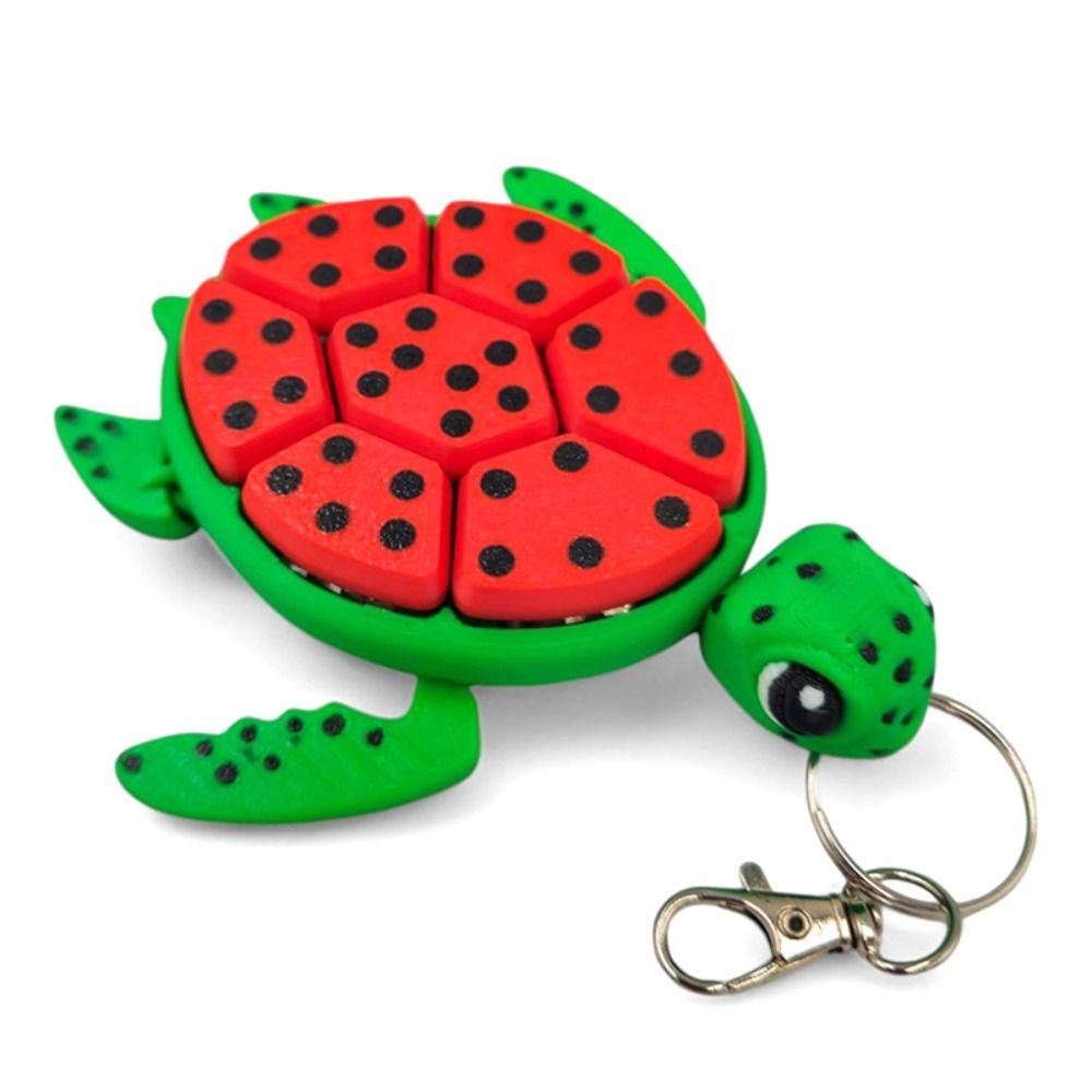 Mechanical Key Turtle Fidget Clickers Keychain Clickers Sensory Key Ring Toy  Kids Gifts