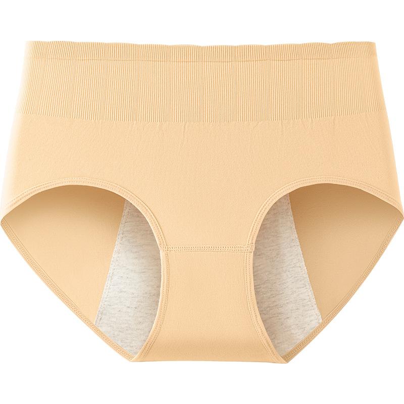 Large Size Women Spring and Autumn Menstrual Period Leak Proof Belly Full Cotton Antibacterial Crotch High Waist Triangle Briefs