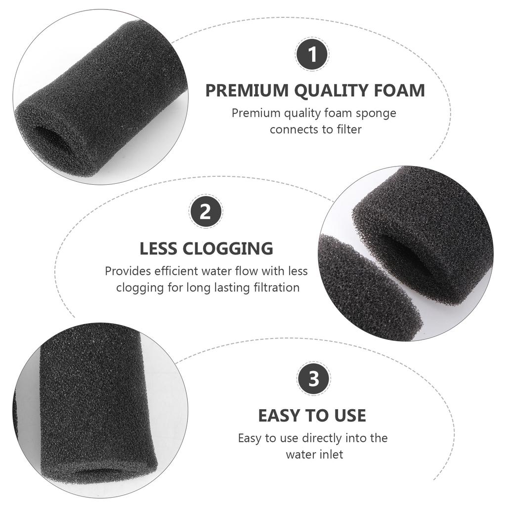 10Pcs Filter Inlet Sponge Protector for Fish Tanks 15Mm Fits Most Filters Prevents Blockage Supports Healthy Aquarium