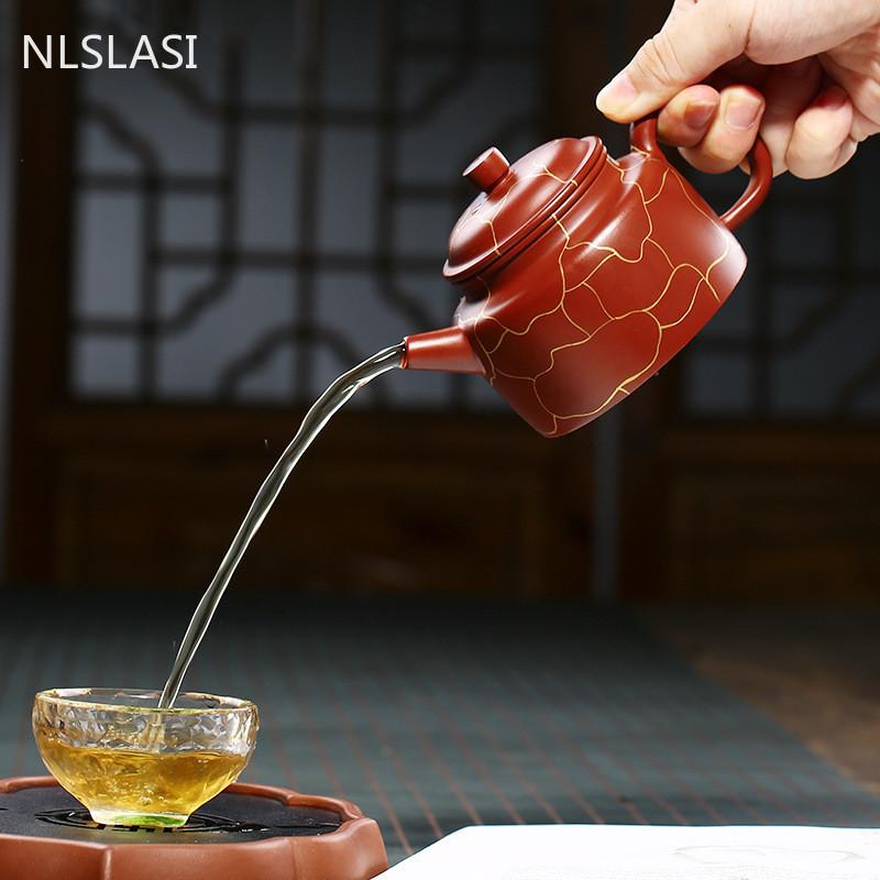 Yixing Upscale tea pot purple clay teapots filter Handmade beauty kettle Dahongpao Tea set Tie Guanyin customized gifts 190ml