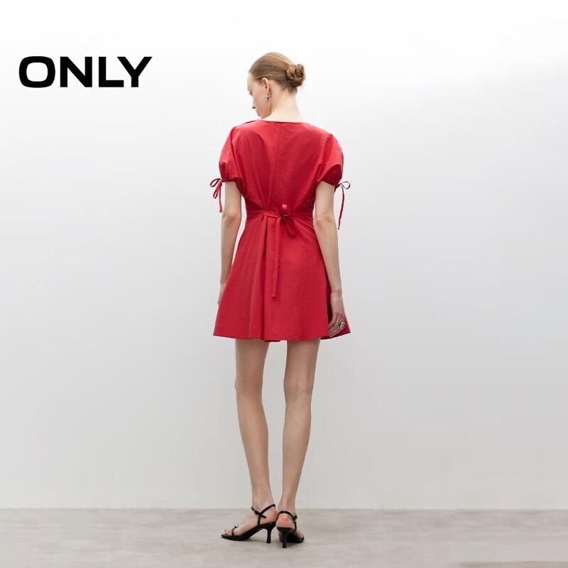 ONLY Women's Lantern Sleeve A-Line Mini Dress