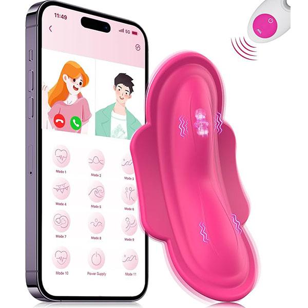 Wearable Panty APP Remote Control Vibrators Sex Toys for Women, Clitoral Vibrator Rose Toy, G Spot Dildo Vagina Stimulator with Tongue Licking Sex Toy