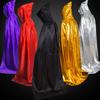 Halloween-Umhang, glänzend, mit Kapuze, einfarbig, volle Länge, für Männer, Frauen, Kinder, Erwachsene, Zauberer, Tod, Cosplay, Umhang, Maskerade, Kostüm, Party-Requisitenzubehör