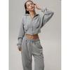 Zipper Hooded Sweatshirt and Pants Set Zipper Hooded Sweatshirt Pants Suit