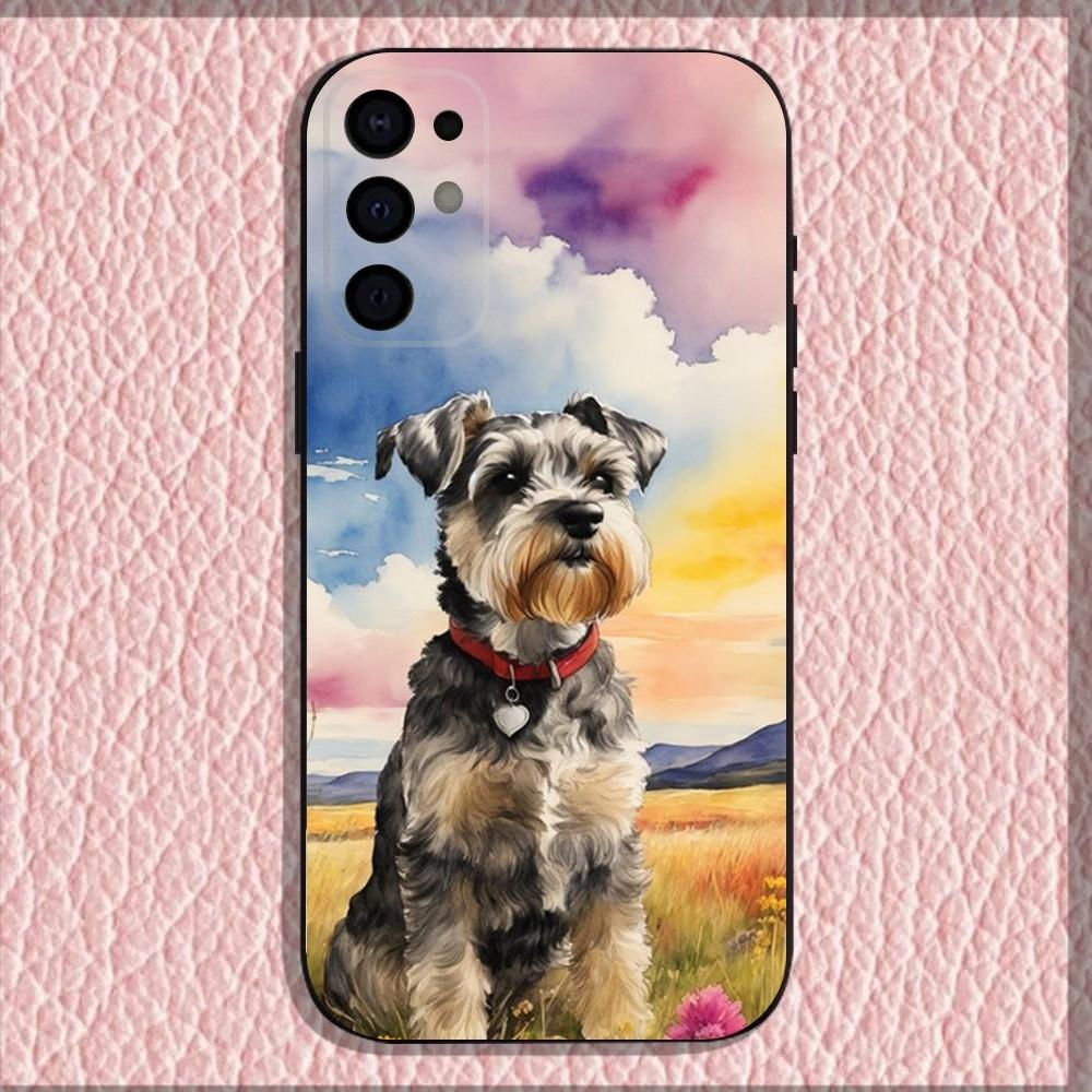 

Cartoon Schnauzer Dog Phone Case For Samsung S25,S24,S21,S22,S23,S30,Ultra,S20,Plus,Fe,Lite,Note,10,9,5G Black Cover Samsung S21plus