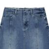 Cutoff Waist Washing Slit Skirt As1ds261