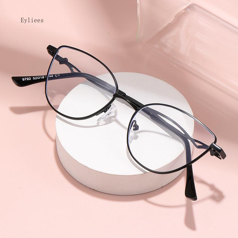 

Fashion Cateye Anti blue light Reading Glasses Women Cat Eye Metal Eyeglasses Frame Computer Glasses Female Trend Eyewear 4
