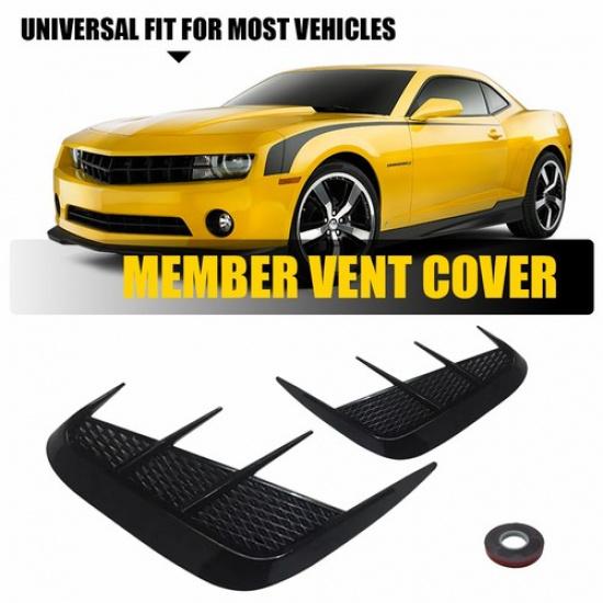 Black Rear Bumper Sport Side Wing Member Vent Cover Trim Car Accessories