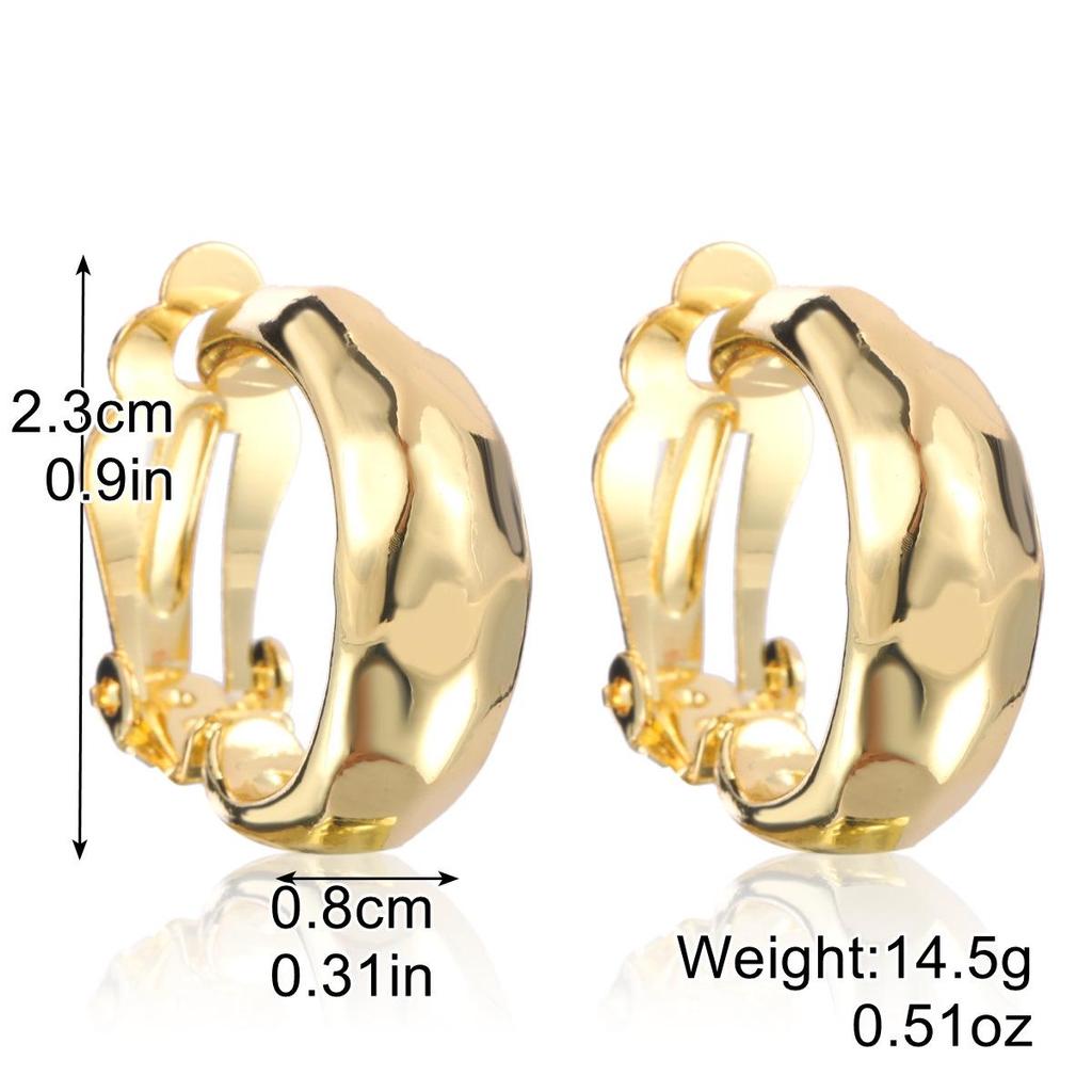 Retro Pearl Metal Ear Clips: High-End, No-Piercing Earrings
