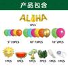 Hawaiian Balloon Set Wreath Summer Pool Party Pineapple Balloon Hawaiian Party Outdoor Outfit