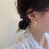 Semicircular C-type Pearl Mosquito Coil Disc Ear Clips, Retro Hong Kong Style Niche Earrings,fashionable Versatile Earrings Without Pierced Ears
