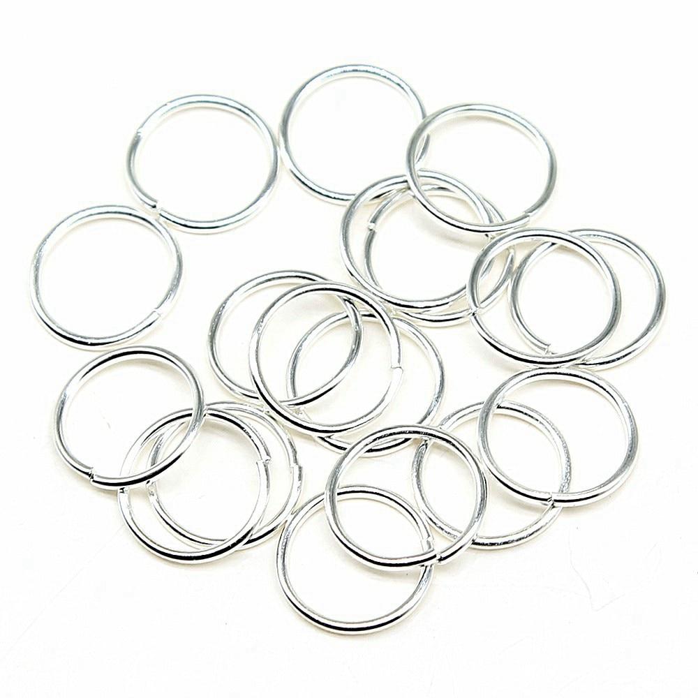 

400шт Прыгающее кольцо Ювелирные изделия Компоненты Аксессуары Серебряный цвет Железо 0.7X8mm