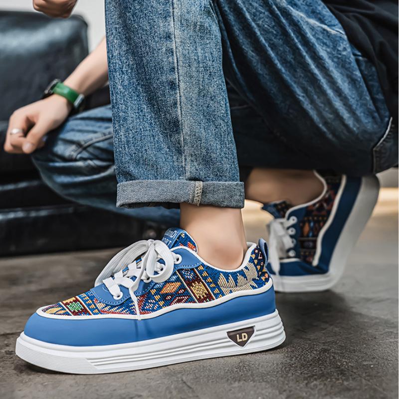 Men's Fashion Casual Low Top Skateboarding Shoes Boys Comfortable Sneakers Male Students Trending Soft Sole Classic Breathable Gym Non-slip