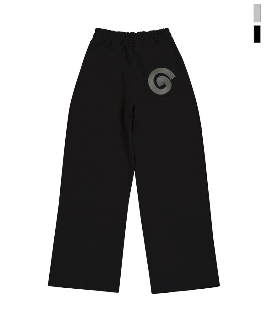 GRAVER [Unisex] G Symbol Embroidered Training Pintuck Wide Pants_2Color