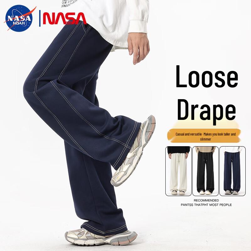 Мужские спортивные штаны NASA NOAH, американская ретро-мода, свободные, прямые 5XL