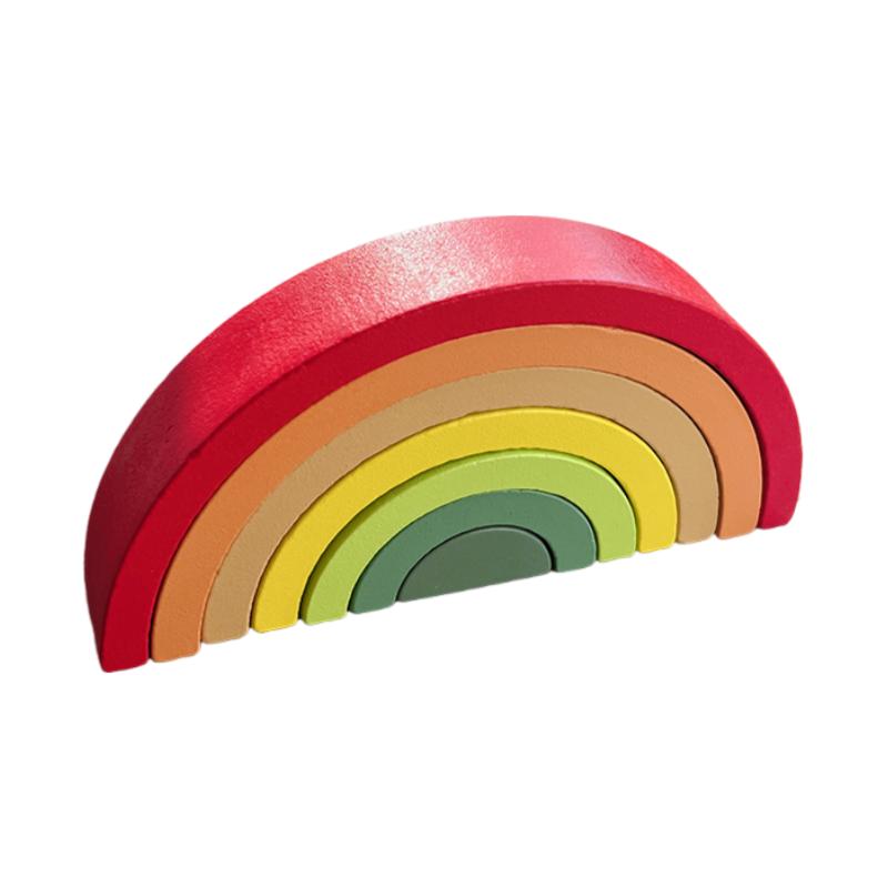 

Montessori Educational Toy Sets Arch Bridge Rainbow Building Blocks Account For Children Counting Instruments Stacking Game