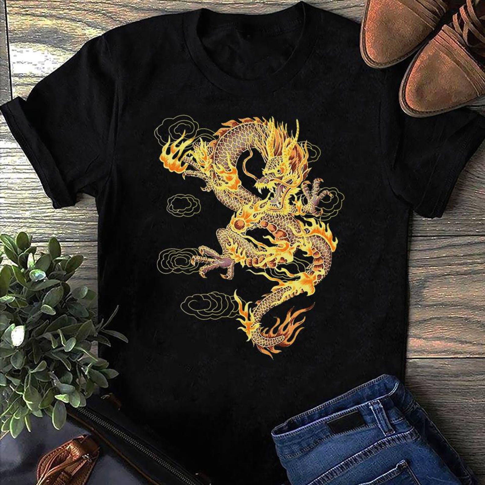Traditional Chinese Dragon Symbol Of Power And Strength Dragon T-Shirt, Cute Dragon Tee, Dragon T-Shirt, Dragon Wings Tee, Dragon Funny M