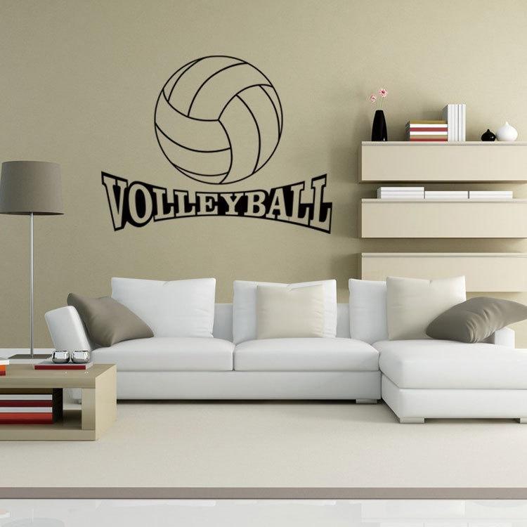 Volleyball Pattern Wall Stickers Removable Art Decals for Home Living Room Volleyball Pattern Wall Stickers Removable Art Decals for Home Living Room