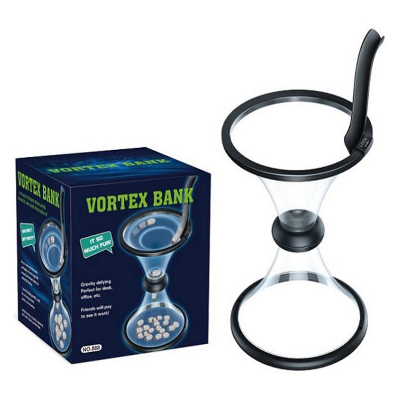 Διασκεδαστικός Κουμπαράς Vortex που Ανακουφίζει από την Πίεση Παρακολουθήστε τα Χρήματα να Κυκλοφορούν Αψηφώντας τη Βαρύτητα Για Ενήλικες Παιδιά Κουμπαράς