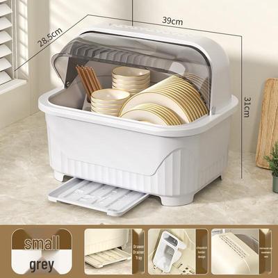 Kitchen Draining Dish Rack with Lid