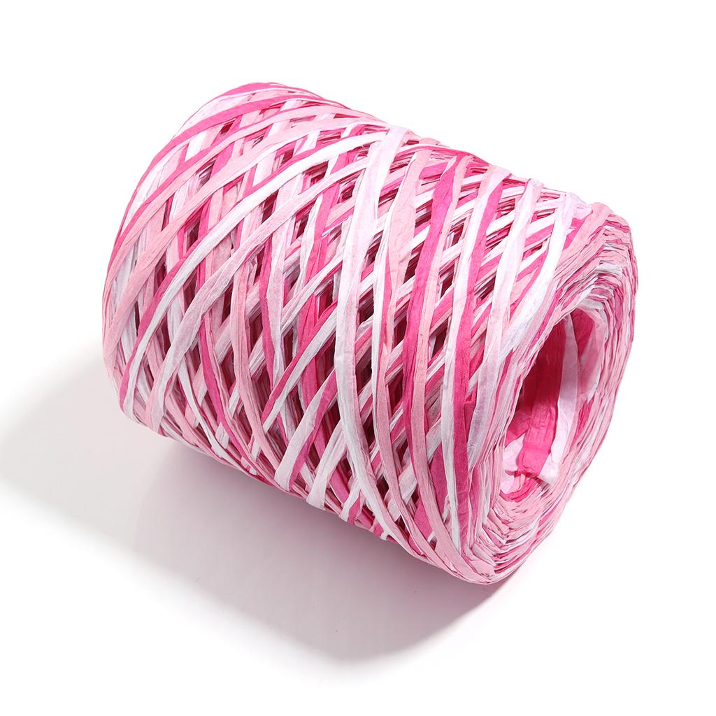 200M/roll Raffia Straw Yarn Colorful Paper Braided Rope for Handmade Craft Knitting Crocheting Threads DIY Bouquet Gift Package
