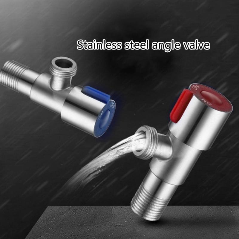 Upgraded 304 Steel Angle Faucet Convenient Water Control Solution G1/2 Thread Versatile for Kitchen Bathroom Durable