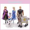 Mágicas 5 Peças Rainha da Neve Anna Elsa Frozen 2 Olaf Sven Kristoff PVC Mini Figuras Coleção