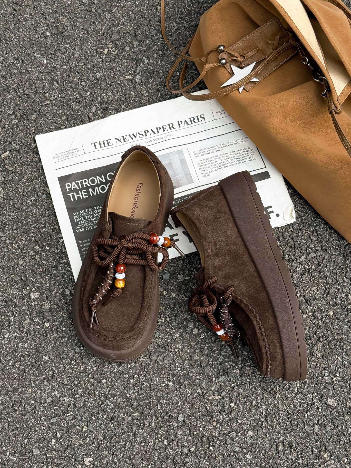 

Flat bottom non-slip versatile kangaroo shoes new autumn women s all-inclusive light and not tired feet 39 кавовий