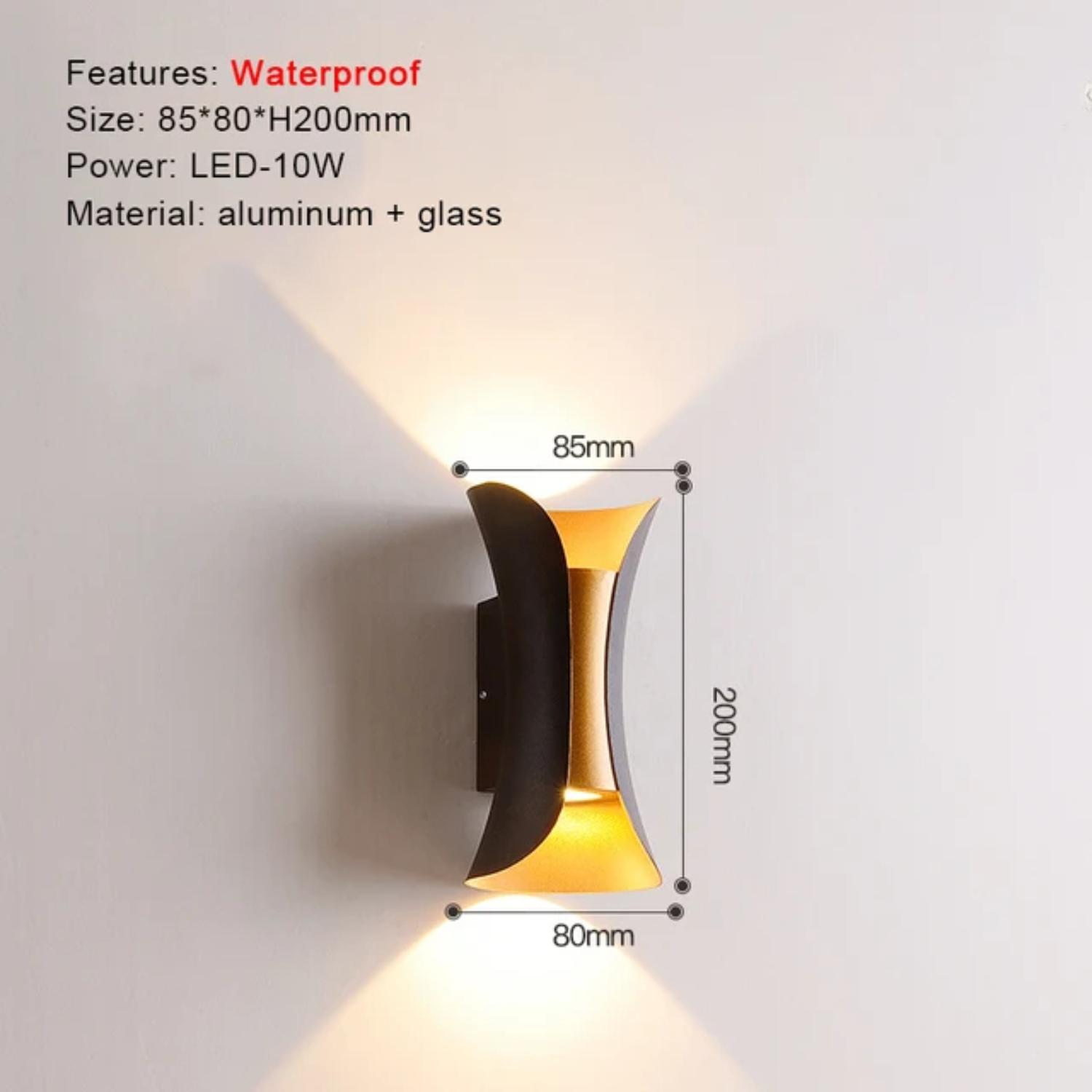 

Новые энергосберегающие современные водонепроницаемые алюминиевые 12 Вт светодиодные настенные светильники для сада и крыльца, настенные светильники вверх и вниз, настенные светильники Black теплый белый