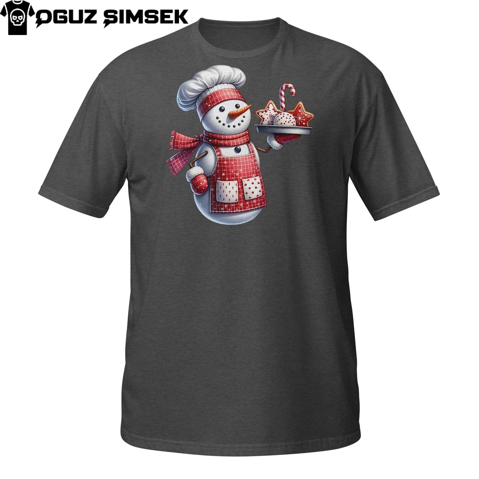 Christmas Snowman Baker Shirt – Festive Holiday Cookie Baking Tee 3XL