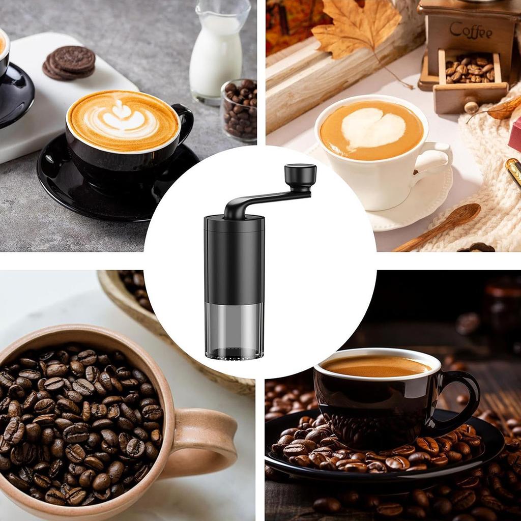 Pour Over Coffee Maker Set of 6, Pour Over Coffee Kettle, Coffee Grinder, Glass Coffee Carafe and Dripper, Spoon, Filter Paper