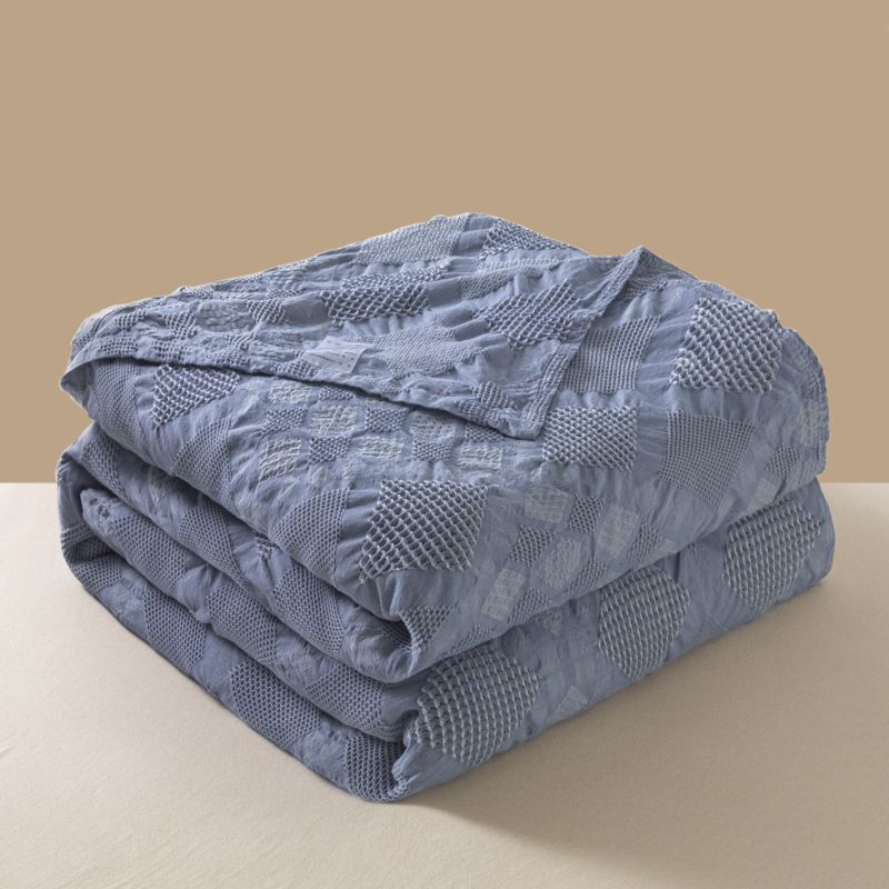 Plaid Cotton Gauze Blankets For Beds Summer Breathable Quilt Blanket Bed Sheet Bedspread Sofa Cover Throw Blankets Dusty Pink
