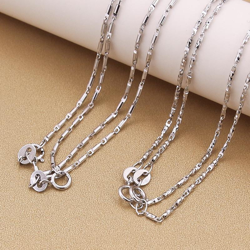 

S925 Sterling Silver Yuanbao Clavicle Necklace with Bare Chain 925 Silver