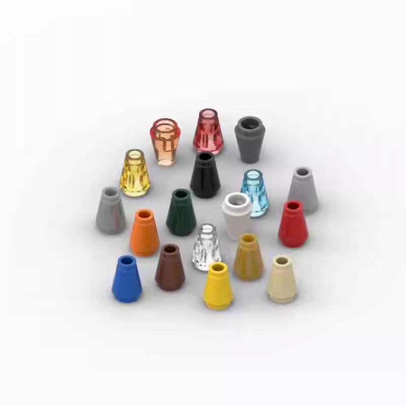 Non-Toxic 50Pcs Moc 59900 Cone 1X1 Top Groove Brick High-Tech Changeover Catch For Building Blocks Parts Diy Educational Parts Toys Tech