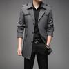 Men's Mid-Length Trench Coat, Autumn Korean Style Jacket, Simple Design, 9 Colors Available