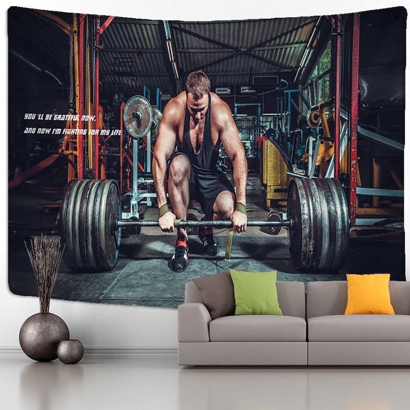 Tapestry strength training in the gym 75x100