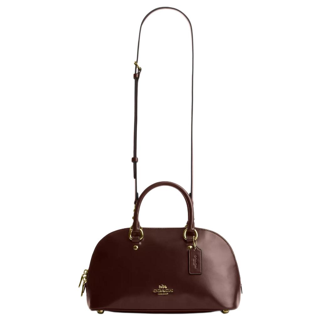 Coach Satchel Logo Leather Shoulder Tote Bag Women bags Maple CDV19-IMMPL