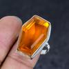 Natural Honey Topaz Gemstone 925 Sterling Silver Jewelry Ring Size 8.5 w8L01