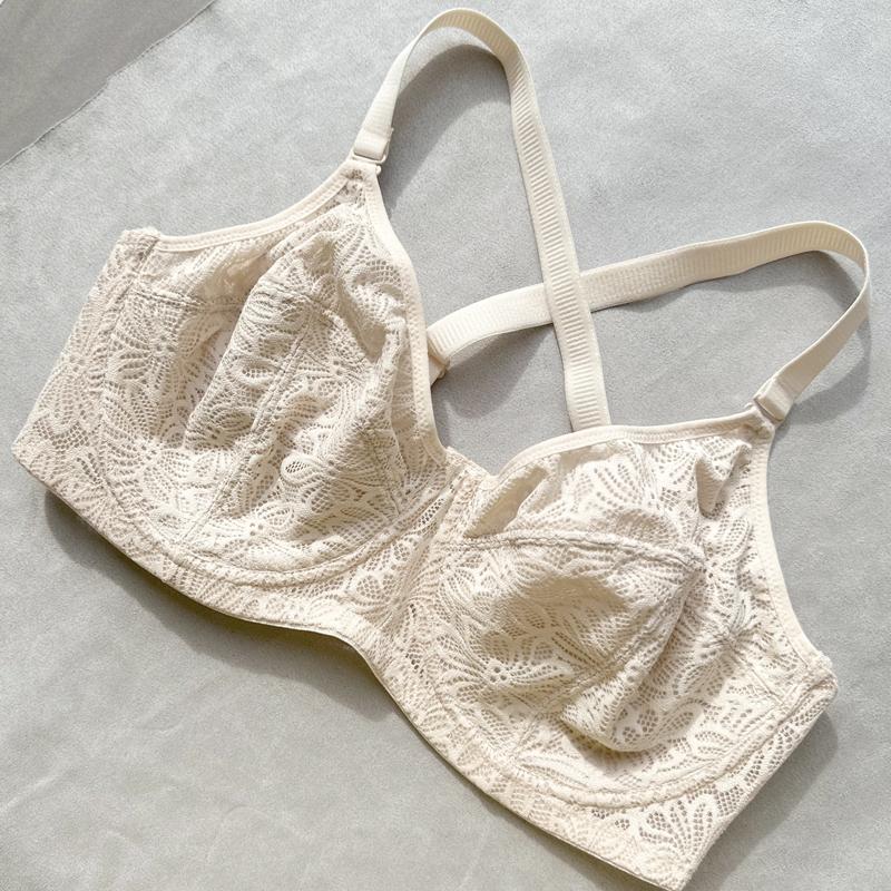 Non-padded Ultra-thin Bra Women Minimizer Wirefree 75 80 85 90 95 100 B C D E F G H Cup