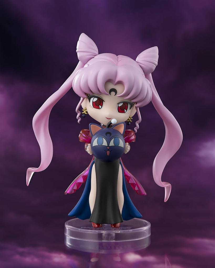 TAMASHII NATIONS Figuarts Mini Pretty Guardian Sailor Moon R Black Lady, Approximately 90mm, PVC & ABS Painted Action Figure