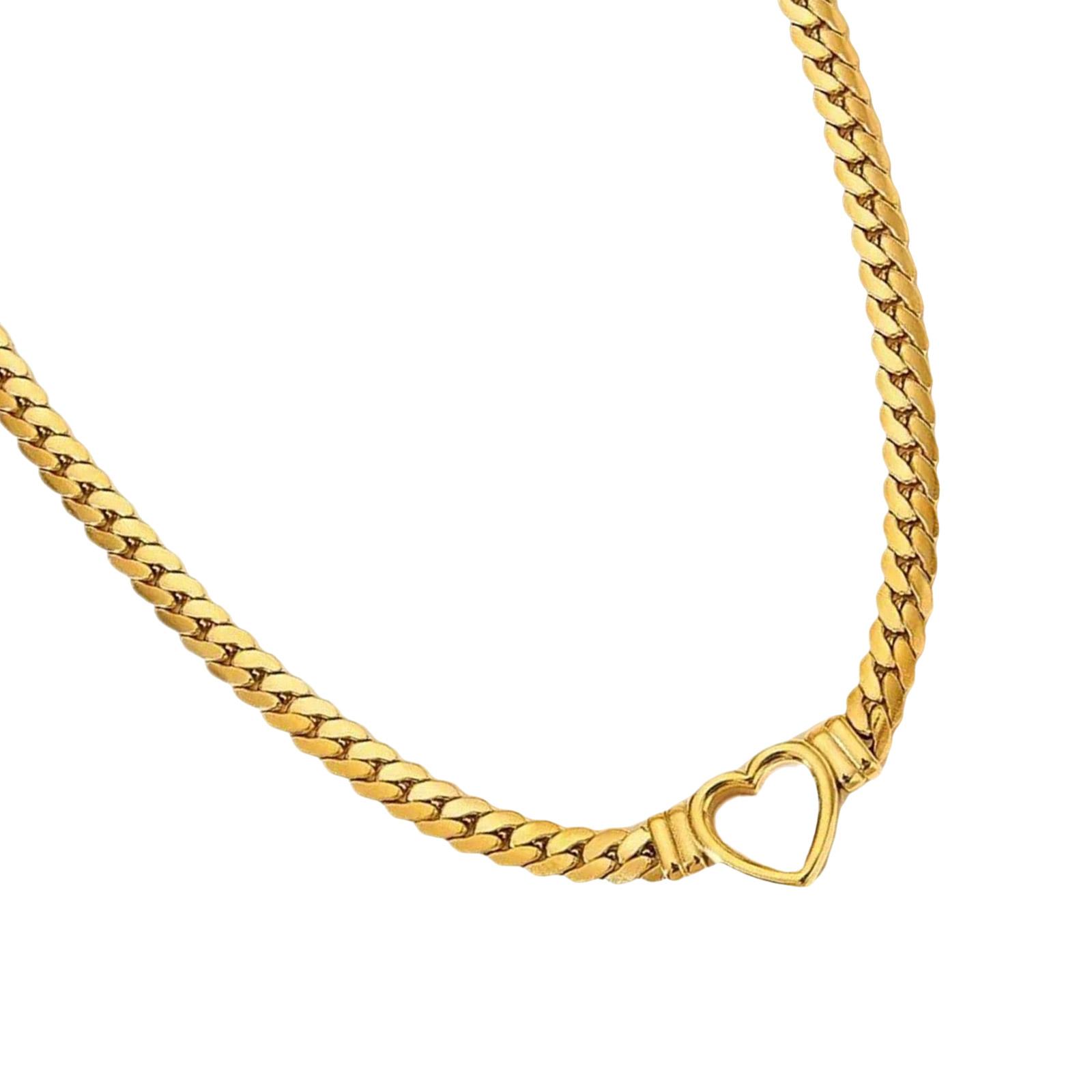 

Современное ожерелье с подвеской в виде сердца, стильное цепочное ожерелье, полые украшения на шею в виде сердца, подарок для женщин, которые любят детали 2