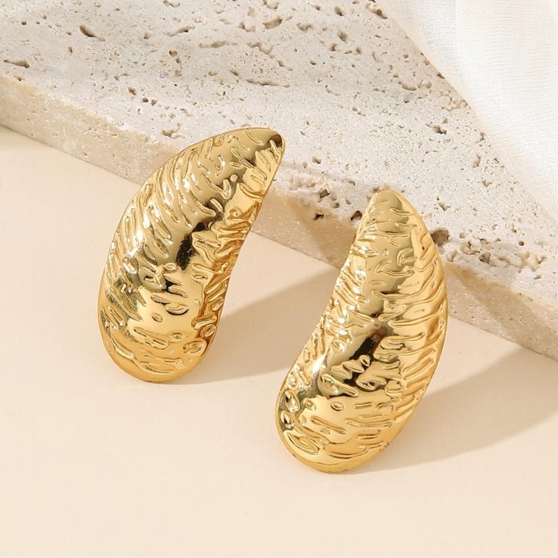 Handmade Stainless Steel Earrings Bean/Star/Floral/Butterfly/Coral Ear Studs Accessories Trendy Jewelry for Ladies