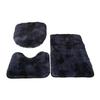 Yousheng 3Pcs/Set Bathroom Rug Absorbent Non Slip Floor Mat U-Shaped Plush Mat Toilet Lid Cover Mat with Rubber Backing for Bathroom Shower Toilet